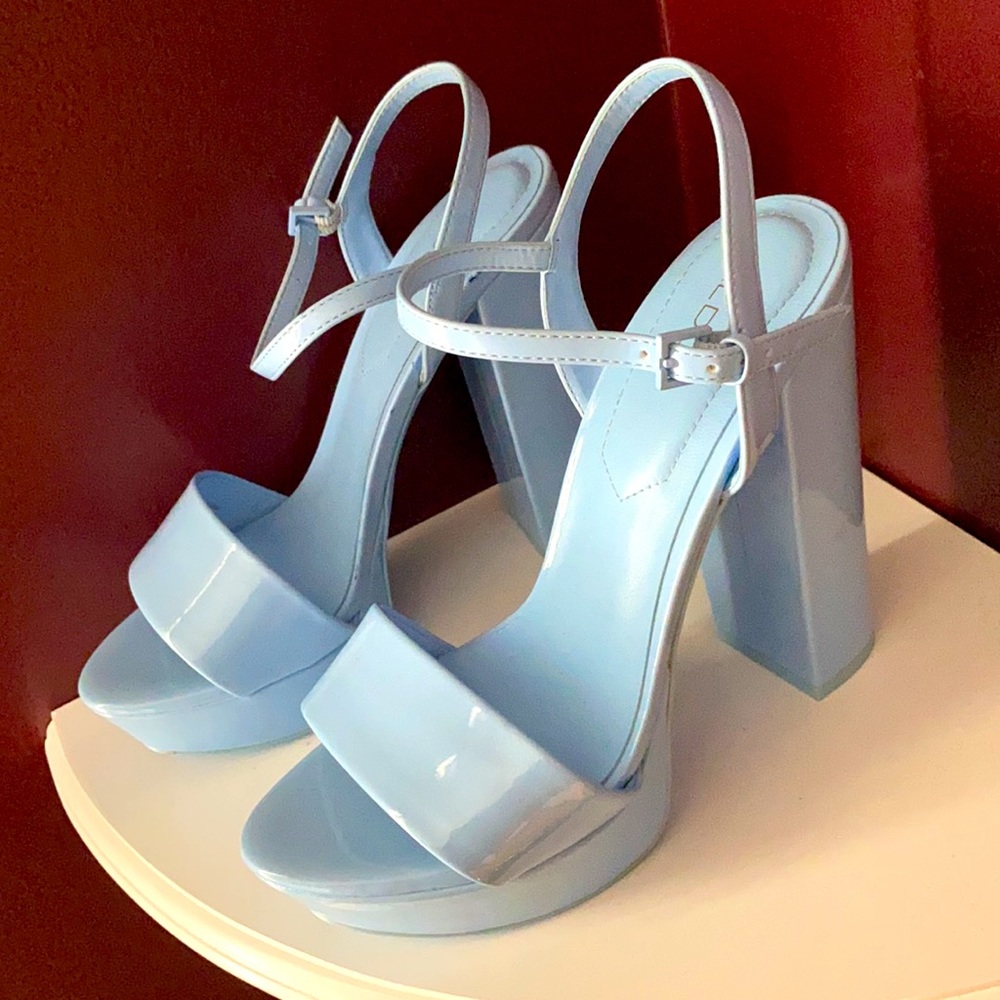 Baby Blue Aldo Sandal Pumps